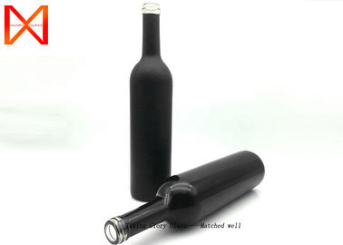 Printable Shining Surface Flint Glass Bottle Empty Wine Bottles Embossed Logo